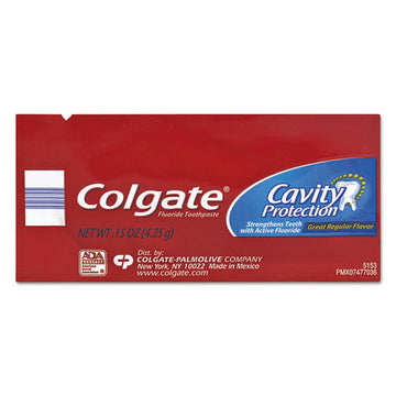 Colgate® Cavity Protection Toothpaste, Regular Flavor, 0.15 Oz Sachet, 1,000-carton freeshipping - TVN Wholesale